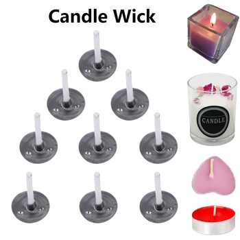 100Pcs Свещи Мухъл Wick Tabs Candle Sustainer Осъществяване на чист памук Бездимни фитили Аксесоари за свещи - Изображение 1  