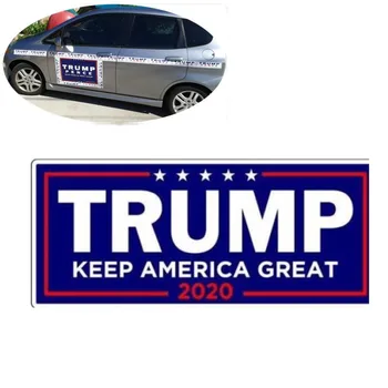 10pcs Доналд Тръмп за президент 2021 броня тяло кола стикери новост синьо бяла кола стикери Америка кола стайлинг 23 см х 7.6 см - Изображение 1  