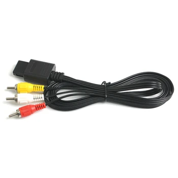  10pcs / партида високо качество 180CM 6FT AV TV RCA аудио видео кабел кабел за игра куб SNES GameCube за Nintendo N64 64 - Изображение 2  