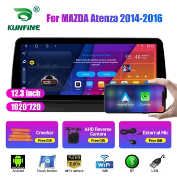12.3 инчов в клетка QLED екран кола радио за MAZDA Atenza 2014-2016 Android Octa ядро кола стерео DVD GPS навигация Carplay - Изображение 1  