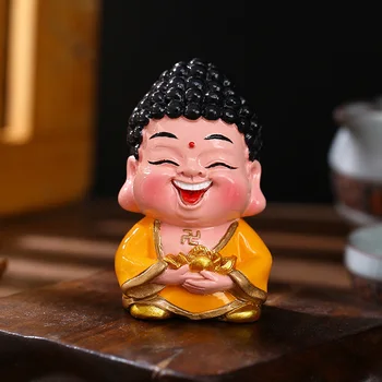 1pc Китайски Фън Шуй Fortune Бог статуя Бог на богатството Desktop декорация талисман орнаменти смола занаяти изложбена стойка за дома - Изображение 2  