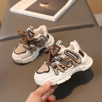 2023 Бебешки обувки с буци Момиче спортни обувки Малко дете момче мода Плътен цвят маратонки 1-6 години Детски ежедневни дишащи обувки за бягане - Изображение 2  