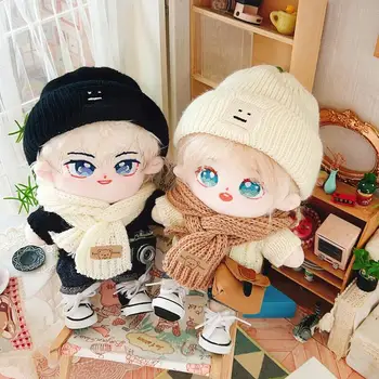 20CM кукла дрехи пуловер + панталони + шал + очила + камера обличане сладък плюшени кукли аксесоари Kpop EXO идол кукли подарък DIY играчки - Изображение 2  