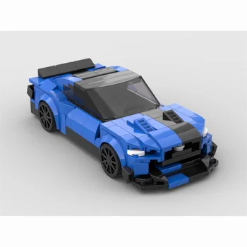 235PCS градивни блокове Шампиони по скорост на MOC Shelby 2022 Технология на модела Тухли DIY събрание Детски играчки Коледен подарък - Изображение 1  