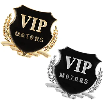 2pcs метални декоративни кола лого щит значка стикери съвместими за VIP мотори - Изображение 1  
