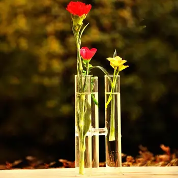 3-в-1 епруветка ваза за цветя високо боросиликатно стъкло направени саксия централен елемент за свежи цветя дисплей дома декор - Изображение 1  