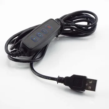 3 пинов DC 5V LED димер удължителен кабел USB порт захранваща линия Затъмняващ проводник Цветен контролен превключвател адаптер за LED крушка - Изображение 2  