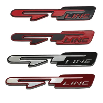 3D метален стикер за емблема на автомобил GT Line Decals за Forte Ceed IX35 I20 Solaris I30 Santa Fe 206 207 208 306 307 308 407 408 508 2008 - Изображение 1  