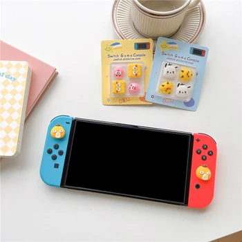 4Pcs/Лот MINISO Sanrio Hello Kitty Pokemon Pikachu Pochacco стик Grip Cap джойстик за Nintendo Switch NS Lite Oled контролер - Изображение 2  
