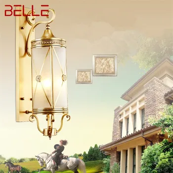 BELLE Nordic открит месинг стена светлина LED мед Sconce лампа творчески дизайн декор за дома двор коридор пътека - Изображение 1  