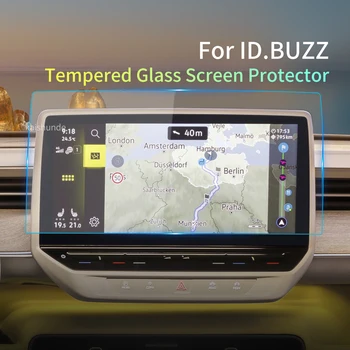 Carplay стикери за кола Екран протектор за дисплей VW ID BUZZ 2022 закалено стъкло защитен филм Навигация Автомобилен аксесоар - Изображение 1  