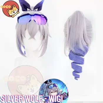 CoCos Game Honkai Star Rail Silver Wolf Cosplay Wig Game CosStar Rail Wig Silver Wolf Cosplay Purple Gradient Wig - Изображение 1  