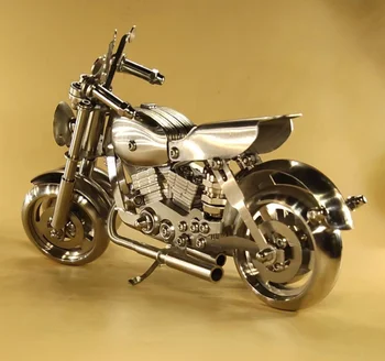 Creative неръждаема стомана мотоциклет механични насекоми DIY сглобени модел комплект занаяти изящно изработени мотоциклет модел подаръци - Изображение 1  