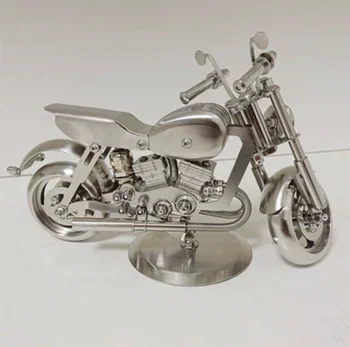 Creative неръждаема стомана мотоциклет механични насекоми DIY сглобени модел комплект занаяти изящно изработени мотоциклет модел подаръци - Изображение 2  