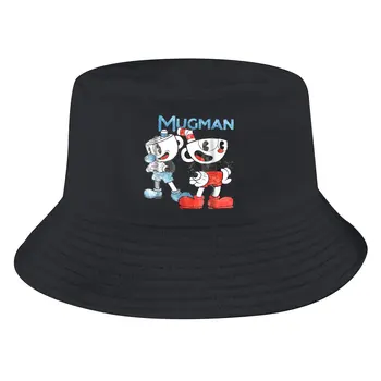 Cuphead Ms Chalice Game Bucket Hat Dynamic Duo Graphic Men's Women's Fisherman Cap Hip Hop Beach Sun Fishing Hats - Изображение 1  