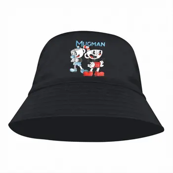 Cuphead Ms Chalice Game Bucket Hat Dynamic Duo Graphic Men's Women's Fisherman Cap Hip Hop Beach Sun Fishing Hats - Изображение 2  