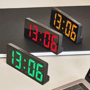 Desktop LED Snooze Control Mode Аларма Маса за наблюдение Teperature Anti-disturb Voice Digital Clock Clocks Funtion Night - Изображение 1  