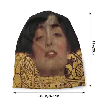 Judith Gustav Klimt Oil Paniting Cap Мъже Жени Параграф Beanie Топла мода Сто Take Ins Пуловер Мърляч Хип-хоп Тънък Унисекс - Изображение 2  
