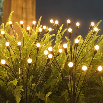 LED слънчева фойерверка светулка светлина открит градина декорация пейзаж светлини слънчева светлина захранва тревата лампи празник коледна лампа - Изображение 2  