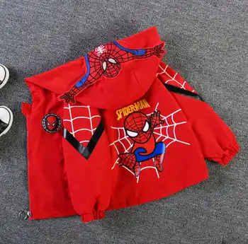 Marvel Baby Boys Cartoon Spiderman Jacket for Kids Spier-Man Zipper Outerwear Winter Autumn Fashion Hooded Sweatshirts Clothes - Изображение 1  