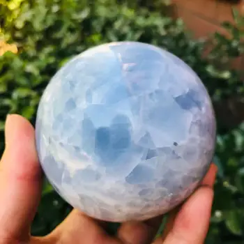 MOKAGY естествен кианит кварцова топка кристал лечебна каменна сфера 70mm-90mm декорации орнаменти 1бр - Изображение 1  