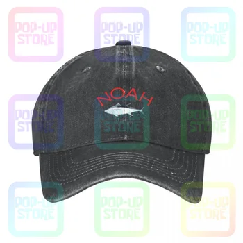 Noah Nyjapan Ексклузивно лого на червена риба тон Измити деним бейзболна шапка Шофьор на камион Шапки Vtg Регулируеми - Изображение 1  