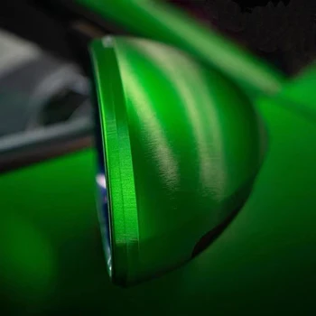 Premium Matt Chrome Brushed Metallic Green Vinyl Foil Car Wrap Roll с технология за освобождаване на въздуха - Изображение 2  