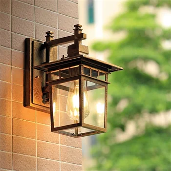 RONIN външна стенна лампа LED класическа ретро черна светлина свещи водоустойчиви декоративни за дома пътека - Изображение 2  