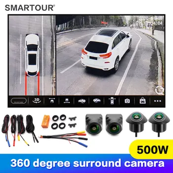 Smartour 500W 360 градусова поддръжка на камерата AHD 720P / 1080P Bird View системни аксесоари Преден / страничен / заден изглед за кола Android радио - Изображение 1  