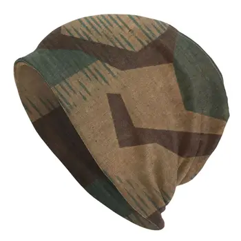 Splintertarn немски WW2 камуфлажна шапка на капака на открито Skullies Beanies шапка армия военни Camo за мъже жени термични еластични капачки - Изображение 1  