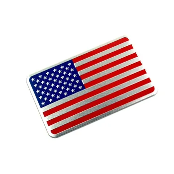 US Metal Flag Decal стикер емблема, изработена от алуминиева сплав Перфектен за всяко превозно средство, камион, кола, мотоциклет, RV, скутер или SUV - Изображение 2  