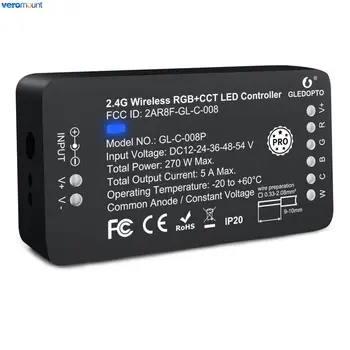 Zigbee 3.0 Pro Smart WiFi LED лентов контролер RGBCCT съвместим с хъб Tuya SmartThings App / Voice / 2.4G RF дистанционно управление - Изображение 2  