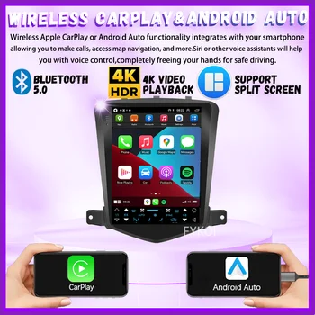 Автомобилно радио за Chevrolet Cruze J300 2009-2023 CarPlay Android Auto Automotive Multimedia Tesla Style Bluetooth 4G WIFI GPS подарък - Изображение 2  