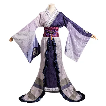 Аниме игра Genshin въздействие Raiden шогун косплей костюм кимоно рокля перука кукла екипировки момичета Хелоуин карнавал маскировка костюм - Изображение 2  