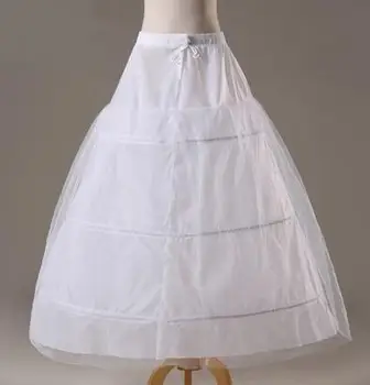 Висококачествен бял 6 обръча Petticoat кринолин приплъзване под полата за рокля булчински рокля в наличност - Изображение 2  