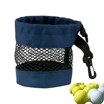 Голф топка чанта окото голф чанта организатор топка притежателя голф тройници чанта голям капацитет съхранение торбичка чанта с шнур и клип за - Изображение 1  