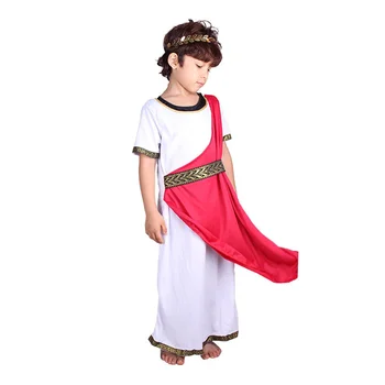 Деца Гръцка богиня Римски принц Цезар Cosplay Fancy Party Хелоуин парти Атина момчета костюм - Изображение 1  
