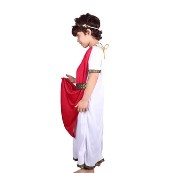 Деца Гръцка богиня Римски принц Цезар Cosplay Fancy Party Хелоуин парти Атина момчета костюм - Изображение 2  
