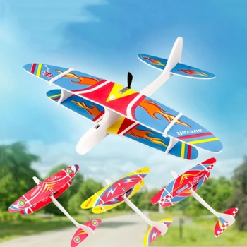 Електрически ръка хвърлят самолет пяна стартиране муха планер самолети модел самолети открит забавно играчки за деца страна игра открит играчка - Изображение 1  
