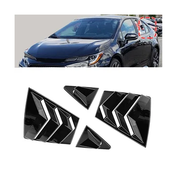 За Toyota Corolla 2020-2023 кола задна страна отдушник четвърт прозорец жалузи затвора капак гланц черен - Изображение 2  