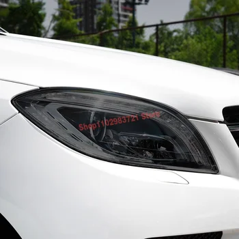 Защитно фолио за автомобилни фарове Прозрачен черен TPU стикер за Mercedes Benz ML Class W166 2012-2015 ML320 ML350 63 Аксесоари - Изображение 2  