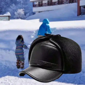 Зимна траперска шапка с наушници Термална ски шапка Сняг Студено време Зимна шапка Lei Feng за бягане Туризъм Колоездене На открито Възрастни - Изображение 1  