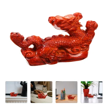 Китайски дракон статуя зодиак дракон дървени занаяти дракон скулптура таблица рафт декор - Изображение 1  