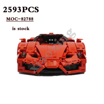 Класически MOC-82788 8653 Състезателни 1:10 мащаб суперавтомобил 2593pcs сграда блок играчка модел DIY коледен подарък за детски рожден ден - Изображение 1  