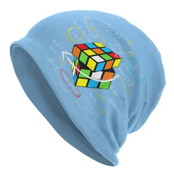 Математика Рубик Рубик Куб Caps Шапки на капака Хип-хоп плетене шапка за жени Мъже Есен Зима Топли Skullies Beanies Caps - Изображение 1  