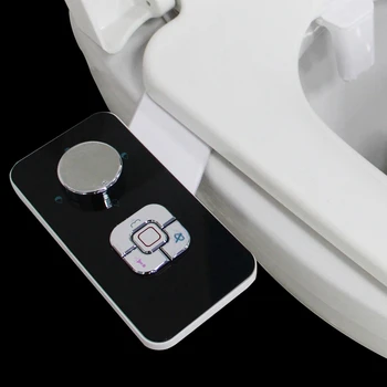 Приставка за биде Неелектрическа пръскачка за тоалетна седалка за биде с контрол на налягането Двойни дюзи за предно задно измиване - Изображение 2  