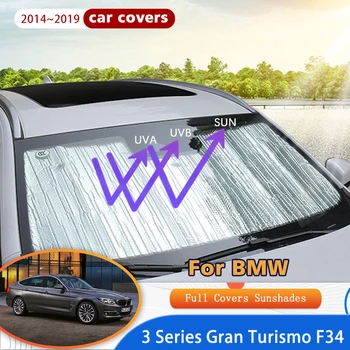 Пълни капаци Сенници за BMW Серия 3 Gran Turismo F34 2014~2019 Аксесоари за кола Слънцезащитни предни стъкла Козирка за странични стъкла - Изображение 1  