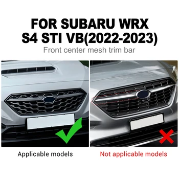 Реални твърди въглеродни влакна за Subaru WRX S4 STI VB 2022 2023 Предна централна мрежа Trim Bar Аксесоари за външни стикери - Изображение 2  