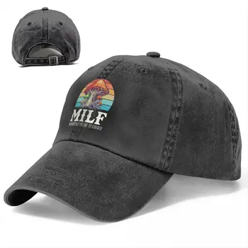 Реколта милф гъби Id като да фураж бейзболни шапки мъже жени затруднени деним шапки на открито дейности шапки шапка - Изображение 2  