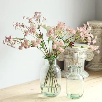 Ръчно изработена стъклена ваза за цветя вложка модерна проста неокласическа американска цветна орнаментика - Изображение 2  